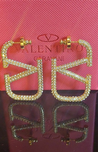 Valentino crystal earrings - crystal, v